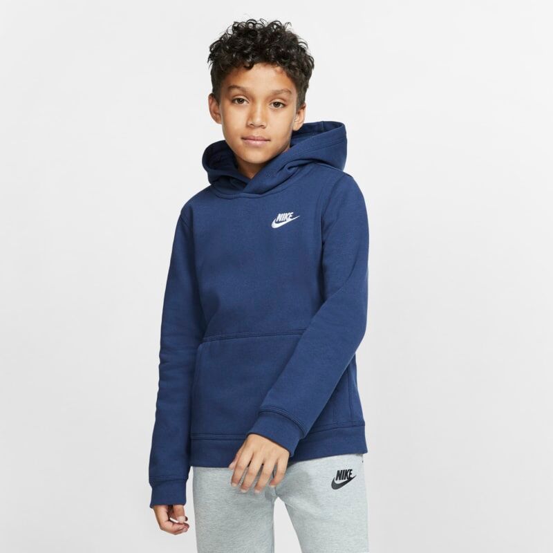 Nike Sportswear Club Older Kids' Pullover Hoodie - Blue - size: S, XS, XL, XS, M, XL, S, L, XS, S, M, L, XL, XS, S, M, L, XL