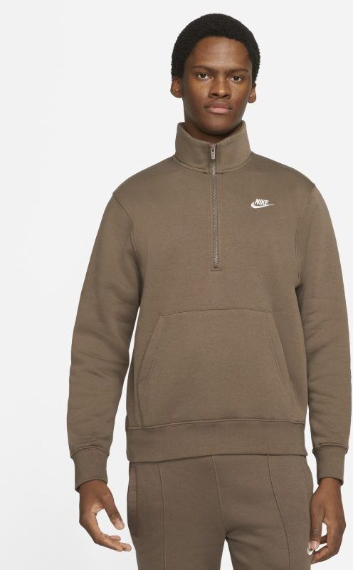 Nike Sportswear Men's Fleece Half-Zip Top - Brown - size: M, XS, S, XL, 2XL, L