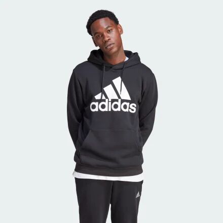 Adidas Essentials Fleece Big Logo Hoodie Black M - Men Lifestyle Hoodies M