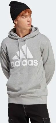 Adidas Essentials French Terry Big Logo Hoodie Grey XS - Men Lifestyle Hoodies XS