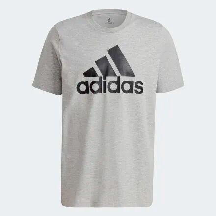Adidas ESSENTIALS BIG LOGO TEE Grey / Black XL - Men Lifestyle Shirts XL