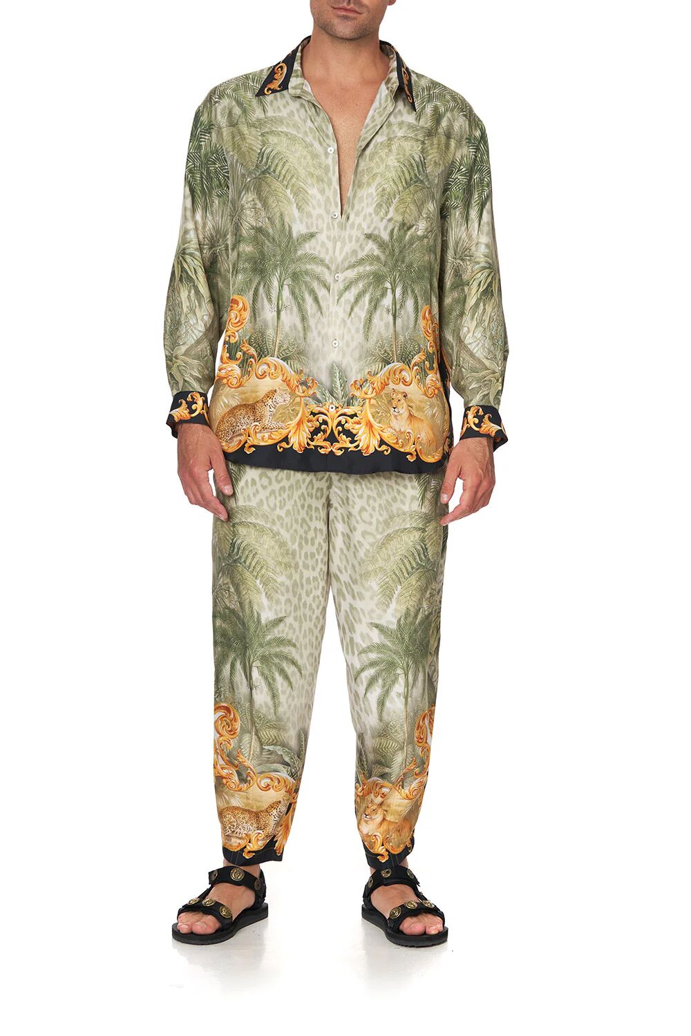 Camilla eBoutique Mens Oversized Shirt Palazzo of Palms, S  - Size: S