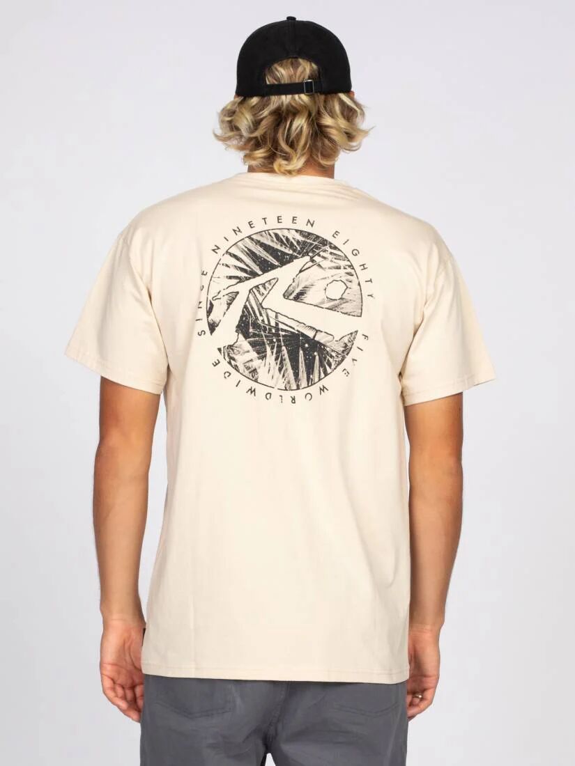 Rusty Bottle Flip Short Sleeve Tee - Oatmeal Rusty Australia, M / Oatmeal