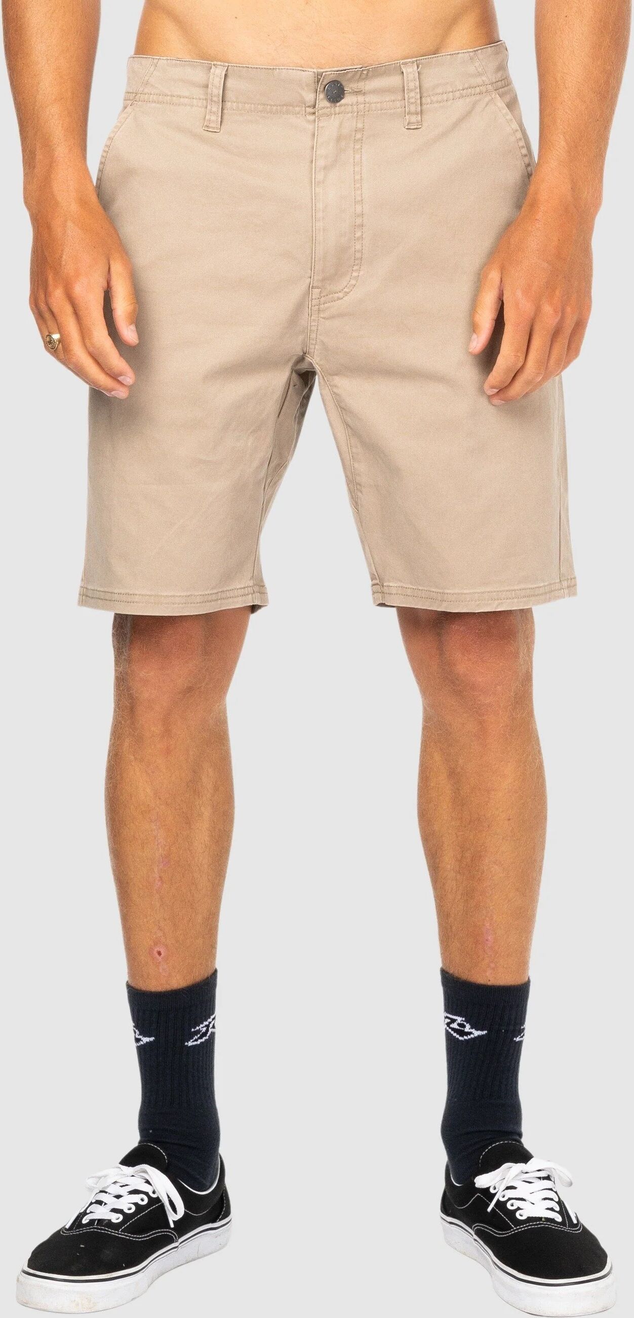 Rusty Look Out 19 Chino Short - Beige Rusty Australia, 38 / Beige