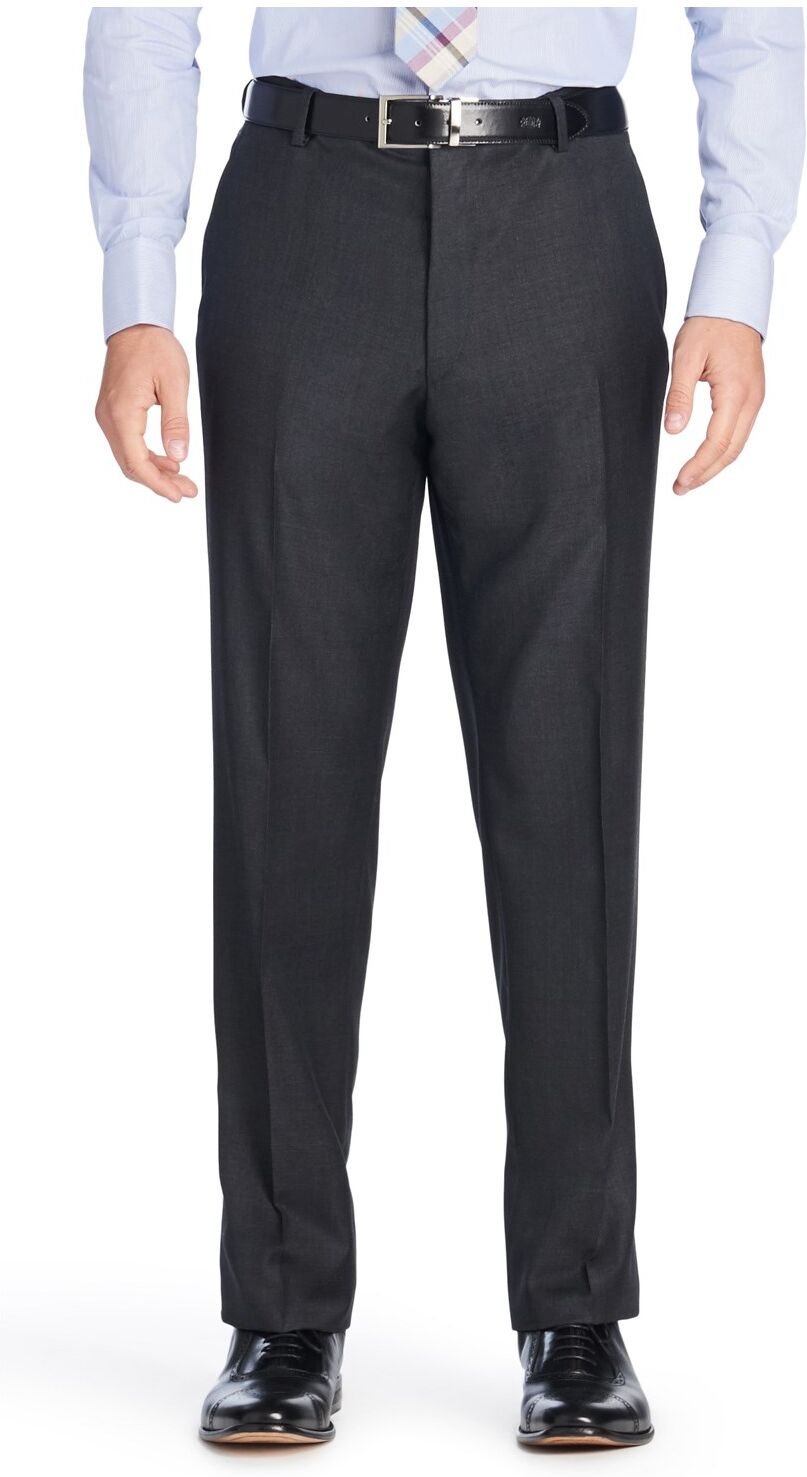 Hawes & Curtis Men's Tailored Fit Italian Suit Trousers in Charcoal   Size 36   1913 Collection   Wool