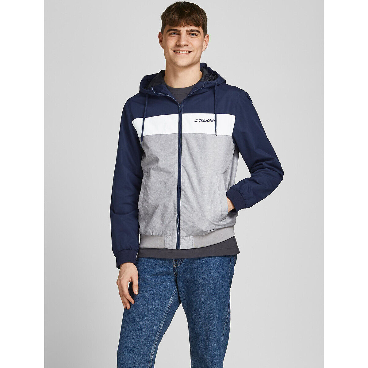 JACK & JONES Blouson zippé à capuche Rush Blocking