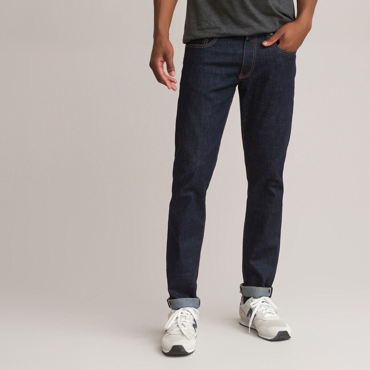 LA REDOUTE COLLECTIONS Jean selvedge en coton bio, coupe slim