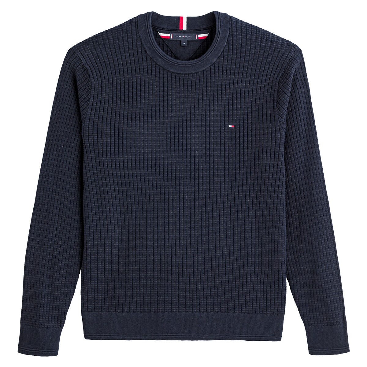 TOMMY HILFIGER Pull col rond en coton Structure
