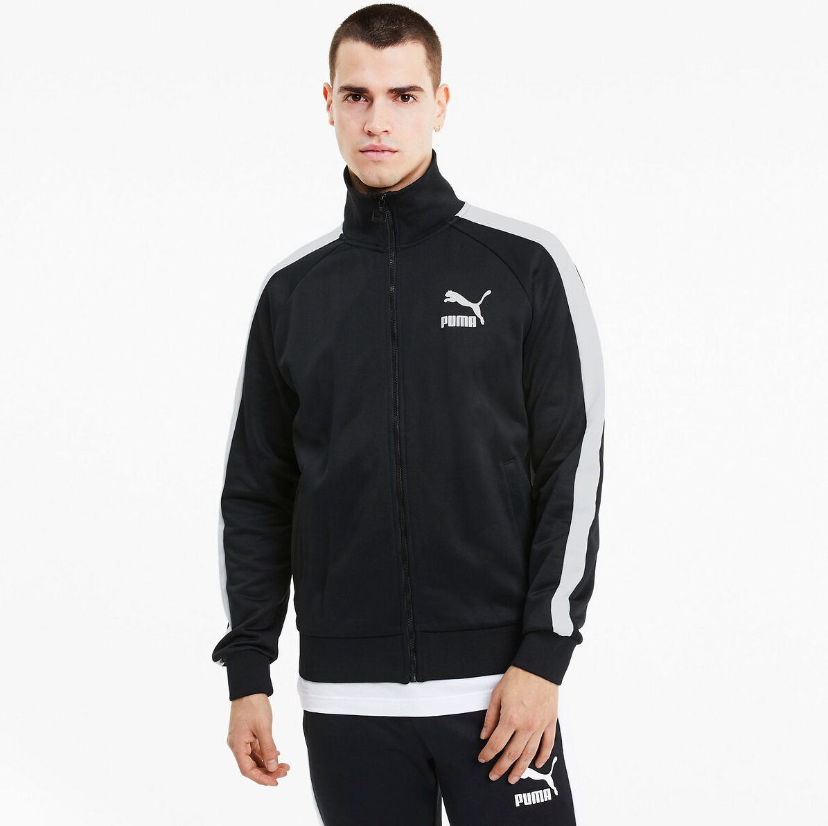 PUMA Sweat zippé col montant T7 Iconic