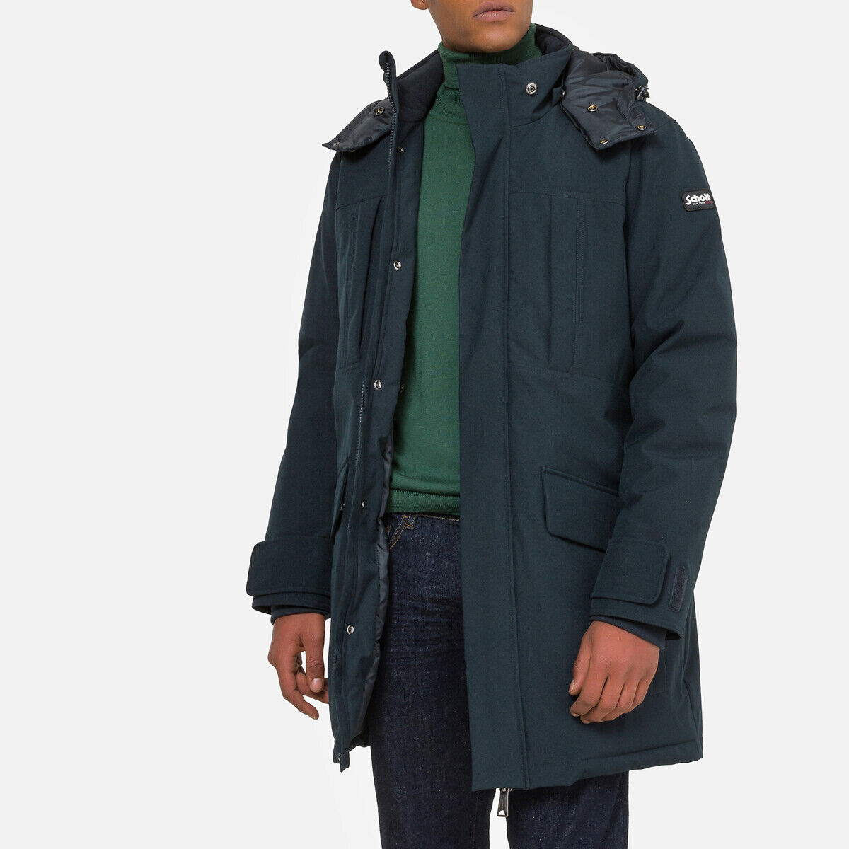 SCHOTT Parka longue chaude à capuche Square 21