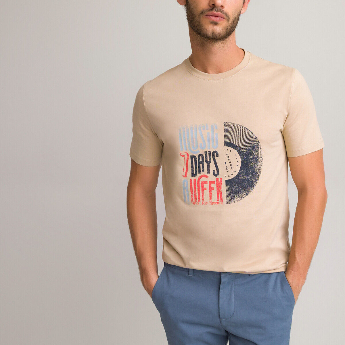 LA REDOUTE COLLECTIONS T-shirt col rond, imprimé devant