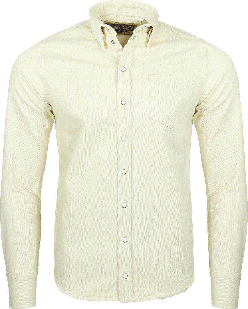 Rokker Prevelly Selvage Ecru Denim chemise Blanc Jaune 3XL