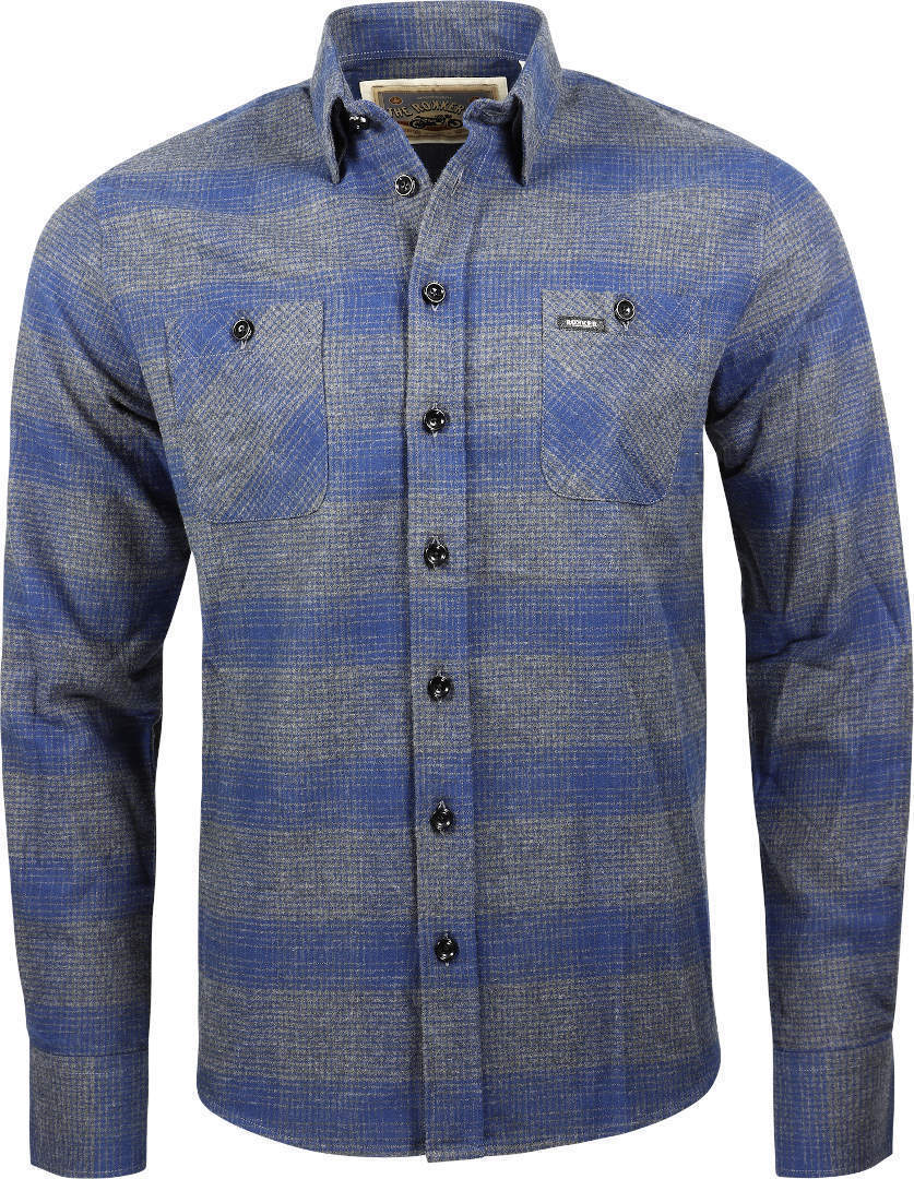 Rokker Milton chemise Gris Bleu L