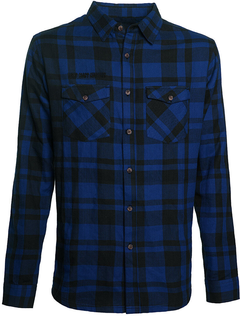 West Coast Choppers La Bomba Herringbone Chemise Flannel Noir Bleu XL