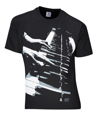 Rock You T-Shirt Piano Hands Lizenz M Black