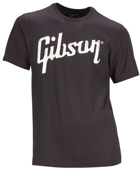 Gibson Men s T Shirt L Black with white print