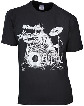 Rock You T-Shirt Kroko-Power M Black