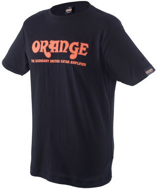 Orange T-Shirt Logo M Black with orange print