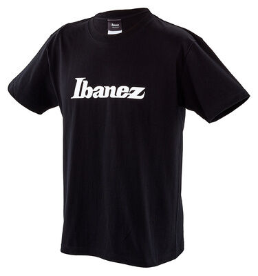 Ibanez IBAT007M T Shirt black with white Ibanez logo