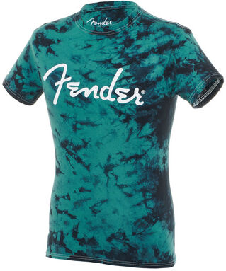 Fender T Shirt Tie Dye Logo Black L