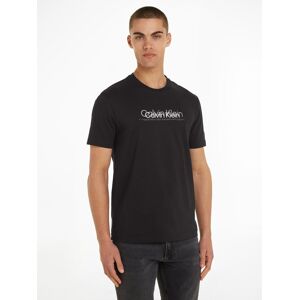 Calvin Klein T-Shirt »DOUBLE FLOCK LOGO T-SHIRT«, mit Markenlabel Ck Black  M