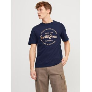 Jack & Jones Kurzarmshirt »JJFOREST TEE SS CREW NECK« navy blazer  S