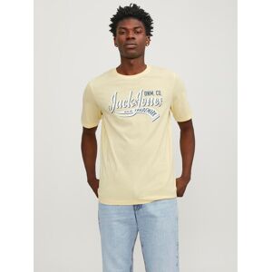 Jack & Jones Rundhalsshirt »JJELOGO TEE SS O-NECK 2 COL SS24 SN« French Vanilla  S