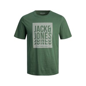 Jack & Jones T-Shirt »JJFLINT TEE SS CREW NECK« dark green  XS