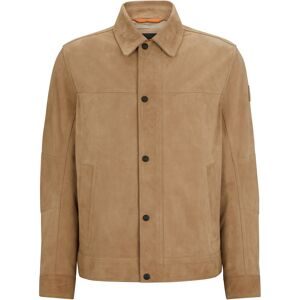 Boss ORANGE Lederjacke »Jomister«, mit Druckknopfleiste Open Brown246  48