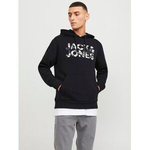 Jack & Jones Kapuzensweatshirt »JJEJEFF CORP LOGO SWEAT HOOD LN« Black  S