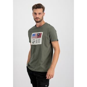 Industries T-Shirt »ALPHA INDUSTRIES Men - T-Shirts USN Blood Chit T« dark olive  M