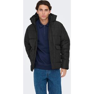 ONLY & SONS Steppjacke »ONSCARL LIFE QUILTED JACKET NOOS OTW«, mit Kapuze Black  XXL