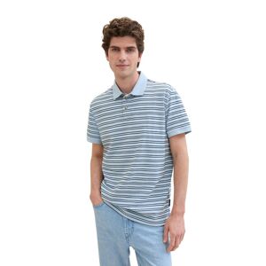 TOM TAILOR Poloshirt, in Streifen-Optik windsurf blue multi stripe  S