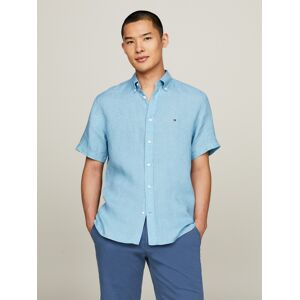 Tommy Hilfiger Kurzarmhemd »PIGMENT DYED LINEN RF SHIRT«, mit feiner Struktur sleepy blue  XXXL