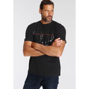 Man's World T-Shirt, mit leicht glänzenden Brustprint schwarz  M (48/50)