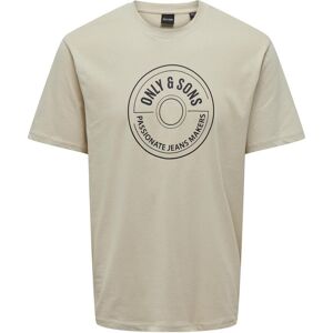 ONLY & SONS Rundhalsshirt »ONSLAMER LIFE REG LOGO SS TEE« Silver Lining  S