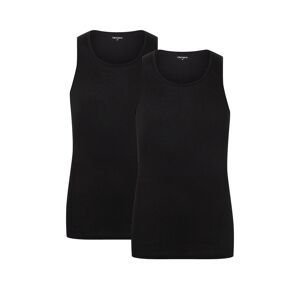 Camano Unterhemd, (2er Pack), mit tiefem Rundhals black  XL