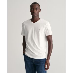 Gant T-Shirt »SLIM SHIELD V-NECK T-SHIRT«, mit einer kleinen Logostickerei... white  XXXL