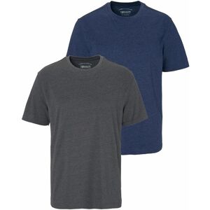 Man's World T-Shirt, (Packung, 2 tlg., 2er-Pack), perfekt auch als Unterzieh... anthrazit-meliert, blau-meliert  M (48/50)