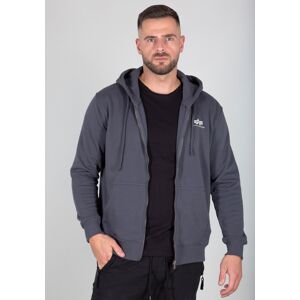 Alpha Industries Kapuzensweatjacke »Basic Zip Hoody SL« grey black  M