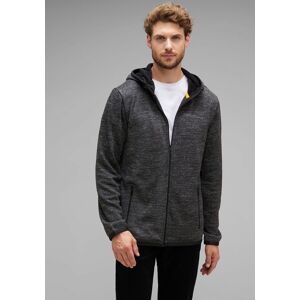 STREET ONE MEN Kapuzensweatjacke, in melierter Optik anthra grey  L (52)