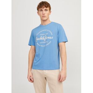 Jack & Jones Kurzarmshirt »JJFOREST TEE SS CREW NECK« pacific coast  XL