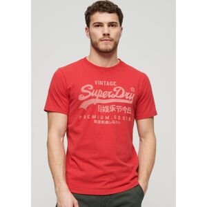 Superdry T-Shirt »Basic Shirt CLASSIC VL HERITAGE T SHIRT mit Logodruck«,... ferra red marl  XL