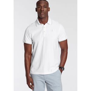 DELMAO Poloshirt, mit modischem Brustlabel - NEUE MARKE! weiss  4XL (68/70)