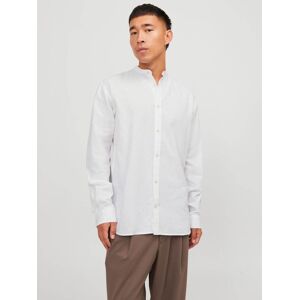 Jack & Jones Langarmhemd »JJESUMMER BAND LINEN BLEND SHIRT LS SN« white Größe S