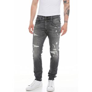 Replay Slim-fit-Jeans »ANBASS HYPERFLEX BIO« dark grey used BW75G Größe 34