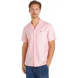 Tommy Jeans Plus Kurzarmhemd »TJM LINEN BLEND CAMP SHIRT EXT«, Grosse Grössen tickled Pink Größe XXL