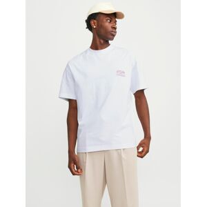 Jack & Jones Oversize-Shirt »JORSANTORINI BACK TEE SS CREW NECK SN« bright white Größe M