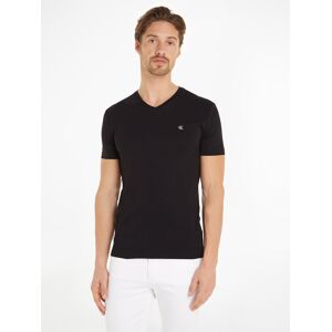 Calvin Klein Jeans T-Shirt »CK EMBRO BADGE V-NECK TEE«, mit Logopatch Ck Black Größe XXXL