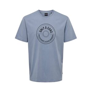 ONLY & SONS Rundhalsshirt »ONSLAMER LIFE REG LOGO SS TEE« Flint Stone Größe M